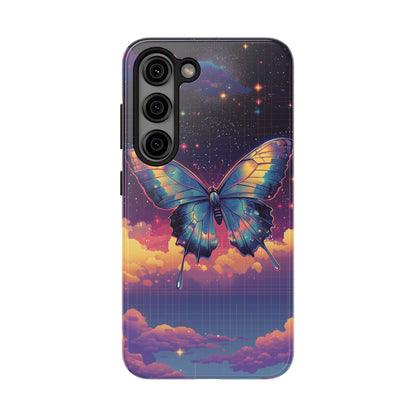 Phone Case - Y2K-Inspired Chrome Butterfly Design