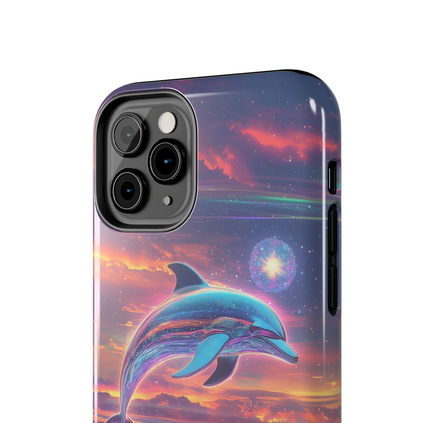 Phone Case - Y2K Chrome Dolphin Design