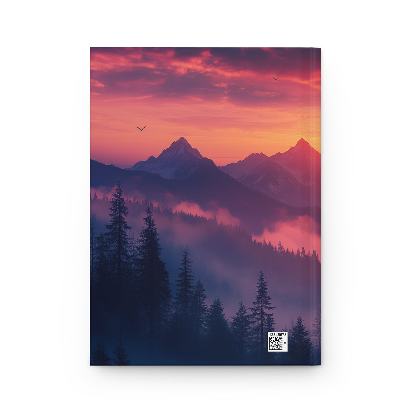 Hardcover Journal - Gradient Mountain Landscape Design