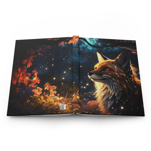 Hardcover Journal Enchanted Whimsical Fox