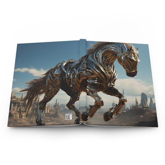 Hard Journal - Steampunk War Horse Notebook