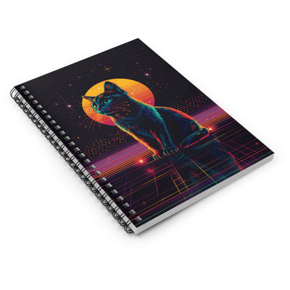 Spiral Notebook - Y2K Retro Black Cat