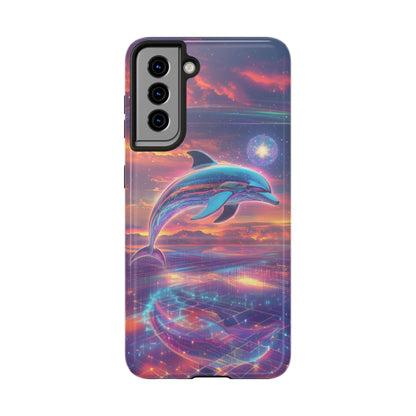 Phone Case - Y2K Chrome Dolphin Design