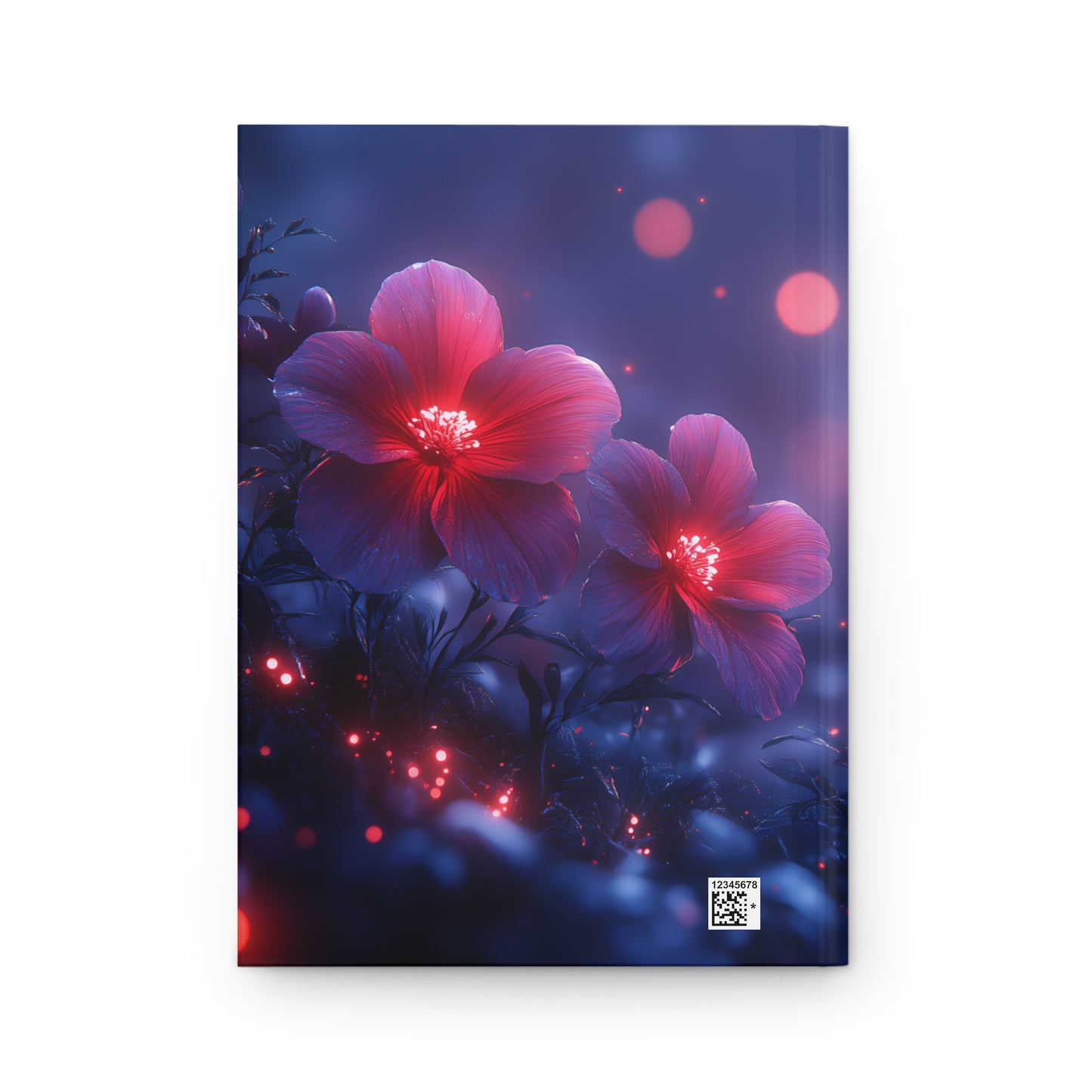 Hardcover Journal - Moody Floral Moonlit Design