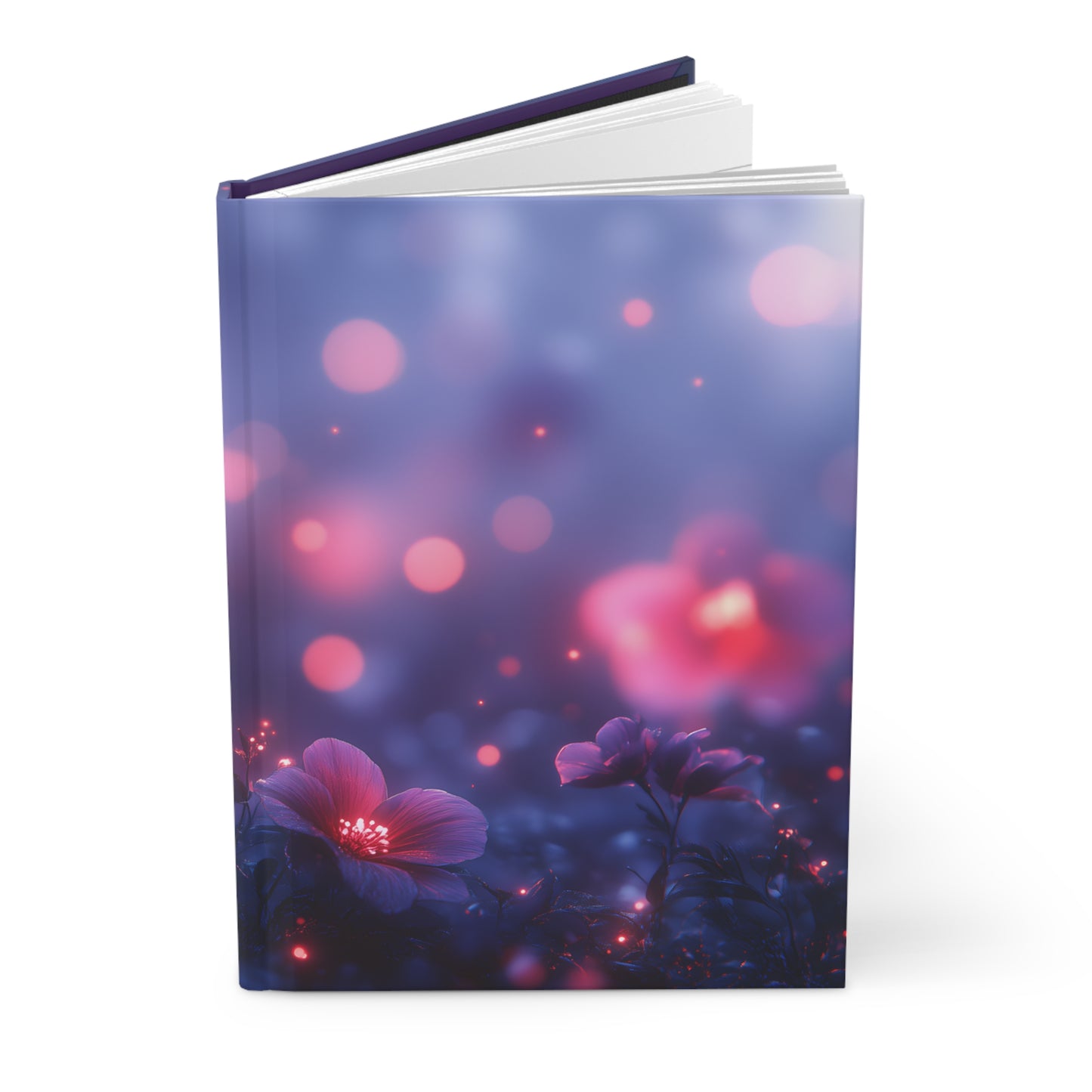 Hardcover Journal - Moody Floral Moonlit Design