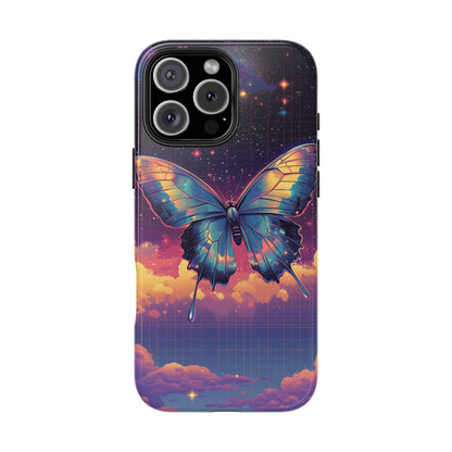 Phone Case - Y2K-Inspired Chrome Butterfly Design