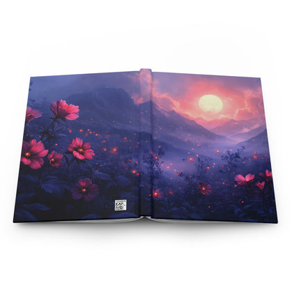 Hardcover Journal - Moody Floral Moonlit Design