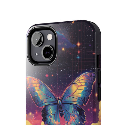 Phone Case - Y2K-Inspired Chrome Butterfly Design