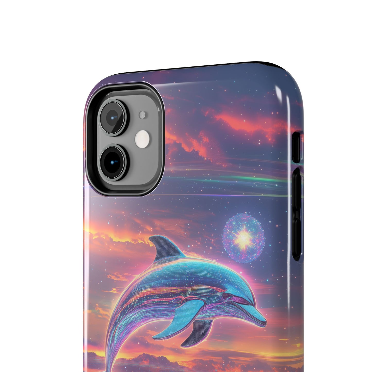 Phone Case - Y2K Chrome Dolphin Design