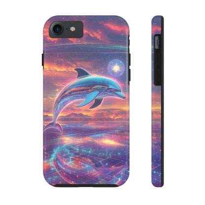 Phone Case - Y2K Chrome Dolphin Design