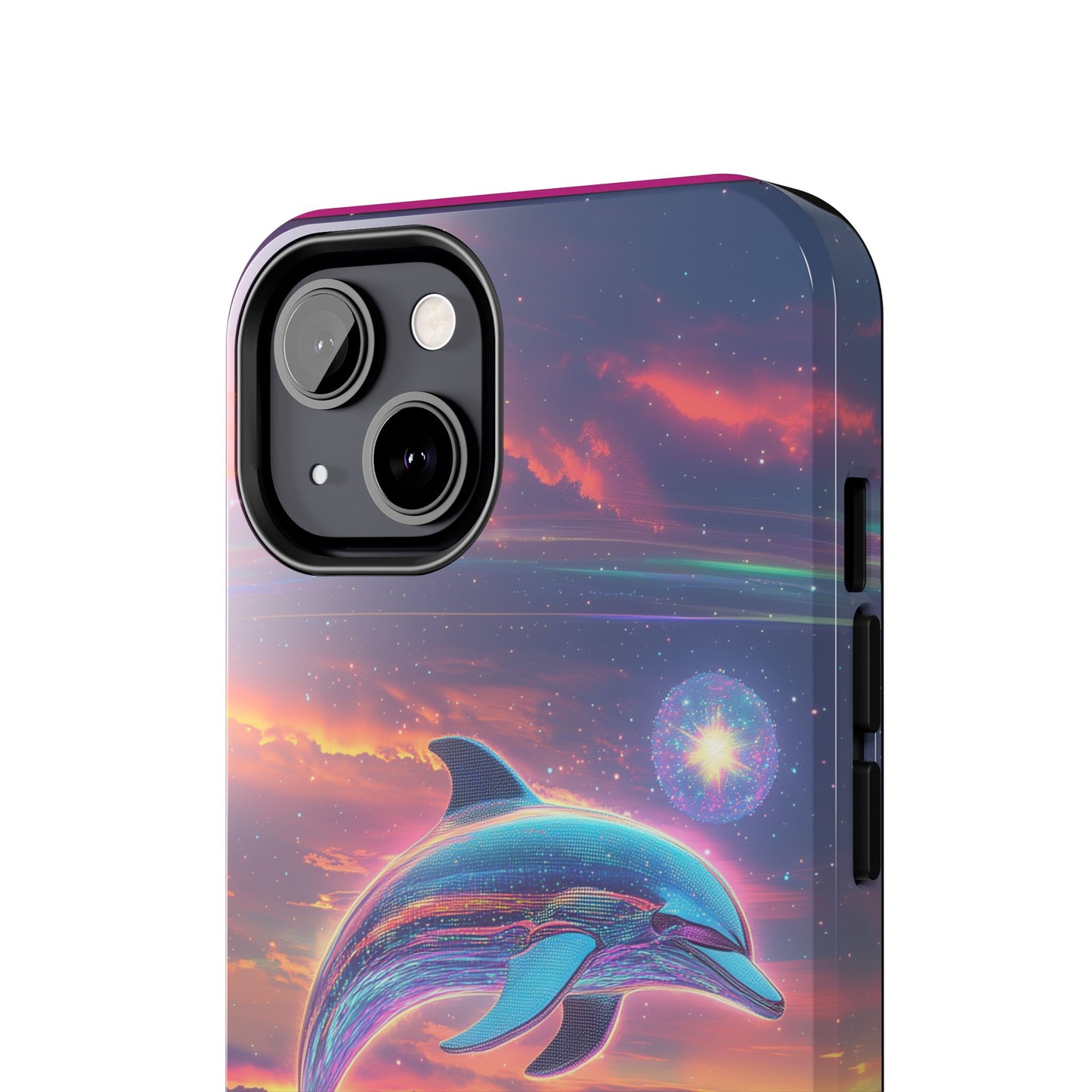 Phone Case - Y2K Chrome Dolphin Design