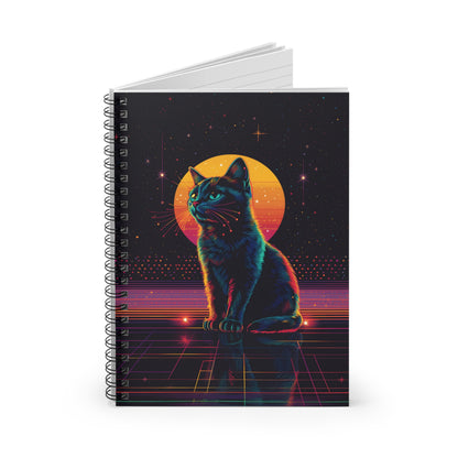 Spiral Notebook - Y2K Retro Black Cat