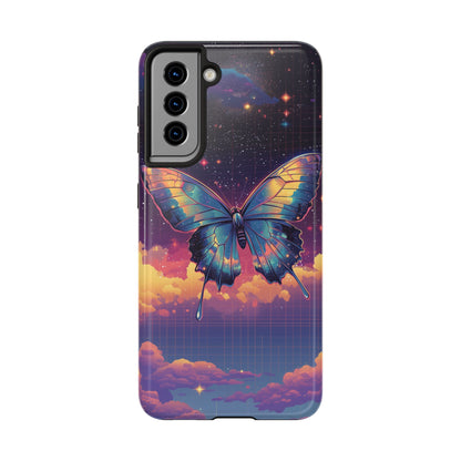 Phone Case - Y2K-Inspired Chrome Butterfly Design