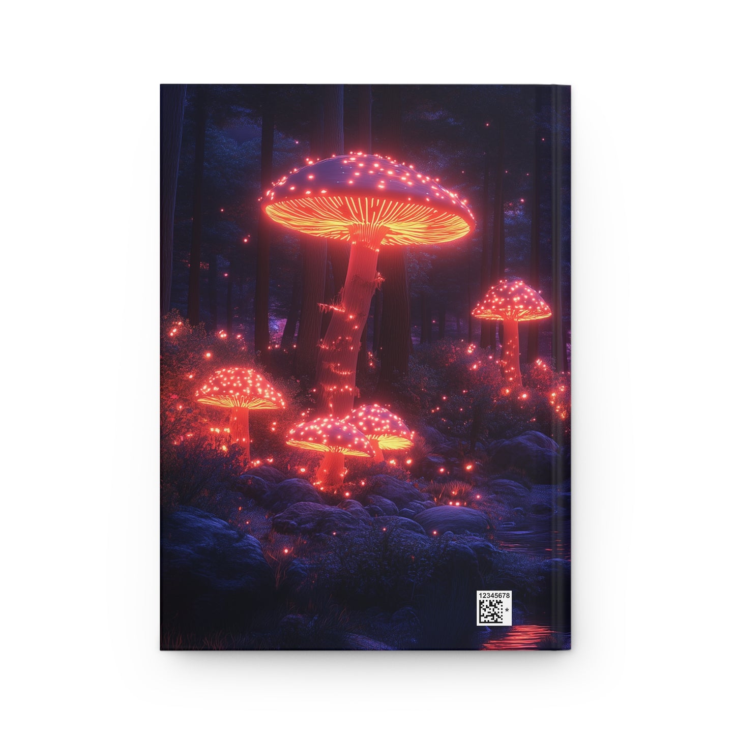 Hardcover Journal Neon Forest Night Adventure