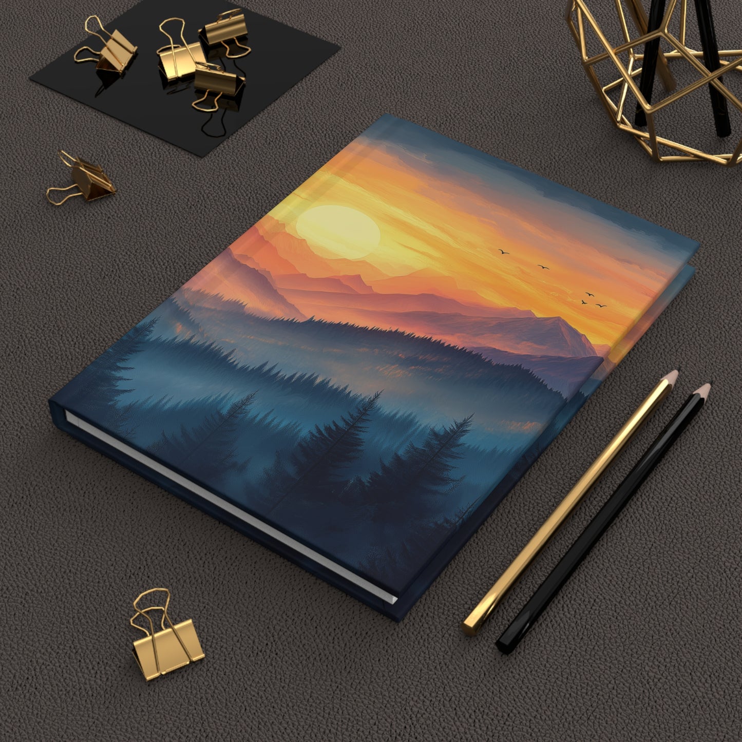 Matte Journal Serene Gradient Mountain Notebook