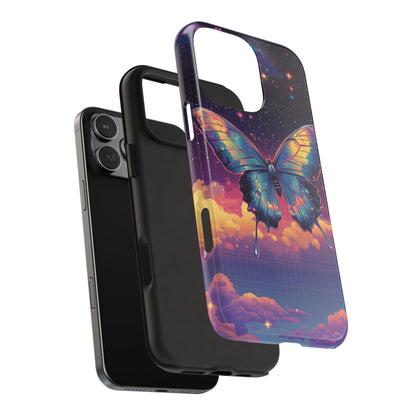 Phone Case - Y2K-Inspired Chrome Butterfly Design